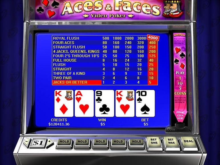 videpoker aces and faces tabella payout