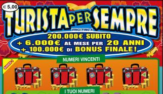 turista per sempre disponibile anche gratta e vinci online AAMS