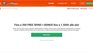 Offerta di giri gratuiti e bonus Leovegas